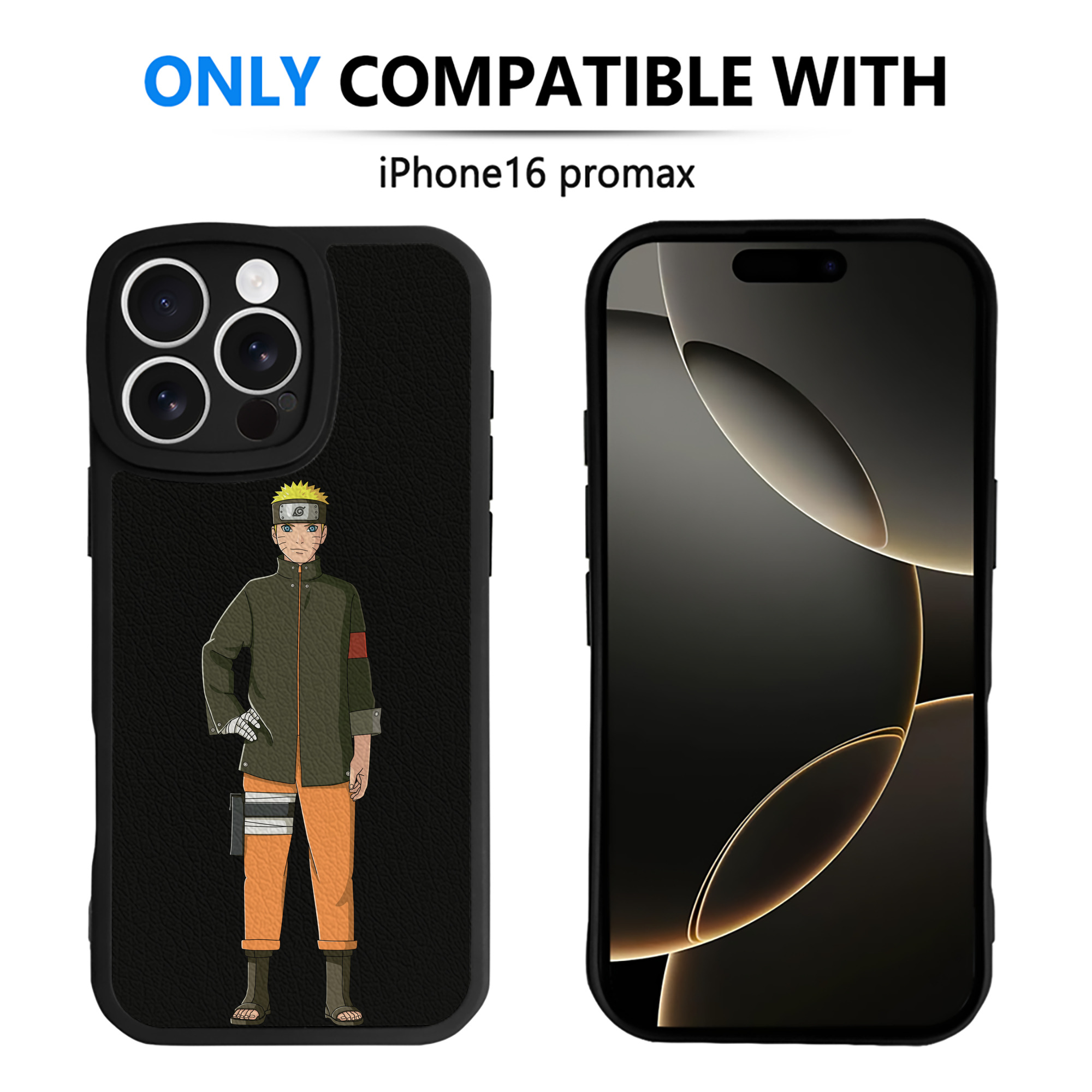 （画像用） NARUTO -ナルト- うずまき ナルト Uzumaki Naruto 【iPhone 16シリーズ対応】シリコンスマホケース（レザー調） 材質：シリコン